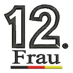 Stickdatei -  Fußball 12. Frau